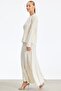 Ecru Color Glitter Skirted Rayon Suit - 2