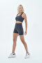 Aero Motion - Smoked High Waist Push-Up Recovery Shorts Leggings - 4