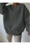 Women's Smoked V-Neck Oversize Sweatshirt
