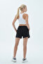 Daily Core - Black Relaxed Cut Cotton Women's Sports Shorts - 4