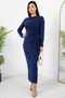 Side Tie Slit Model Dress Dks1136