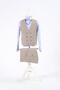 Slim Fit Boy's Chain Detail Suit / No Shirt - 5