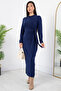 Side Tie Slit Model Dress Dks1136 - 3
