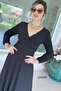 Lycra Double Breasted Neckline Long Dress 0Y006 - 4