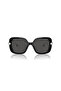 Sun Glasses, Large, Square Shape, Sk6011, Black