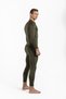 Unisex Lightweight Fabric High Heat Protection Thermal Underwear Long Sleeve Top Khaki - 4