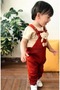 Unisex Teddy Bear Detailed Adjustable Strap Knitwear Kids and Baby Salopet Jumpsuit - 4
