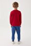 Modern Red Printed Boys' Tracksuit Set - 4