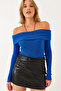 Women's Cobalt blue Madonna Collar Camisole Blouse 2210 60251856