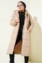 T5120 Hooded Long Inflatable Hijab Coat - Mink