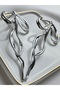 Nature Model Dangle Ribbon Earrings with Bow Detail - 6