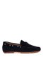 Navy Blue Leather Sole 100% Leather Loafer Shoes 50268410-Vr033