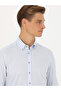 Light Blue Slim Fit 100% Cotton Oxford Shirt 50270162-Vr003 - 2