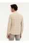 Yellow Slim Fit Cotton Plaid Shirt 50284422-Vr044 - 5