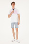 Men's Regular Fit Polo Collar Lilac T-Shirt 50287103-VR034 - 4