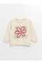 Crew Neck Floral Girls' Sweatshirt and Pants 2-Piece Set (W4) - 2