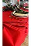 Cotton Laceless Stain Resistant Liquid Proof Fabric Red Tablecloth Christmas Table Cloth - 6