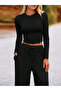 Black Walker Baggy Wide Leg 2 Thread Medium Thick Long Sweatpants (Original Mold) - 4