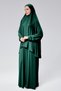 Women's Two-Piece Prayer Dress with Headscarf, Organic Cotton, Elastic Sleeves, Non-Slip Skirt, Combed Cotton, Hijab - 6