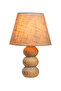 Wooden Lampshade Cream Pattern Modern Stylish Bedroom Living Room Table Lamp - 3