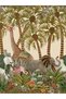 South Collection Tropical Forest Themed Elephant and Giraffe Patterned Modern Decorative Carpet 01 - 4