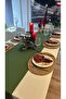 Aura Cotton Stain-Resistant Green Long Runner (Napkins Not Included)