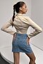 Women's Double Breasted Collar Waist Tie Long Sleeve Blouse - 5