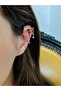 Set of 4 Brass Earcuff Cartilage Earrings for Women Yellow - 4