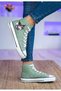 Kuromi Printed Mint Green High Top Sports Shoes Kids Sneakers - 2
