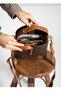 Justpolo Women's Sand Gray 5 Compartment Hand and Shoulder Bag - 4
