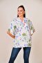 Special Design Floral Patterned 100% Viscose Blouse - 2