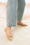 Jimy Nude (3 cm Heeled) Buckle Pointed Toe Heeled Shoes - 2