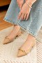 Jimy Nude (3 cm Heeled) Buckle Pointed Toe Heeled Shoes - 3