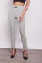 High Waist Accessory Buckle Detailed Stretch Fabric Cotton Stylish Fabric Trousers-Cagla Green - 2