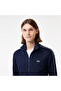 Men's Regular Fit Zippered Navy Blue Sweatshirt - 2