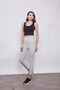 High Waist Stretch Fabric Stretchy Fabric Stylish Fabric Trousers with Leg Zipper Detail-Mint - 2