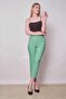 High Waist Front Pocket Flap Piping Leg Lightweight Stretch Fabric Fabric Trousers-Mint - 2