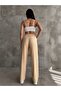 Women's Beige Elastic Waist Palazzo Pants - 5