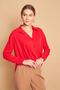Collared Front Pleated Long Sleeve Lycra-Free Stylish Fabric Shirt-Red - 4