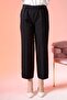 Women's Hijab Wide Paca Elastic Waist Trousers Black - 5