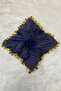 Large Size Chiffon Halay Handkerchief 50X50Cm Navy Blue Gold 5Pcs Bride Groom Wedding Henna Circumcision Engagement Bride - 4