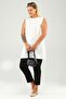 Women's Shirt with Hijab Inside Tunic Large Size Long White - 7