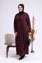 Women's Casual Large Size Hijab Leopard Long Mother Dress - 7