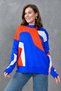 Piece Patterned Design Crew Neck Colorful Knitwear Sweater 0154 - 5