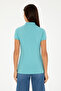 Women's Mint Polo Neck T-Shirt 50282885-Vr090 - 5