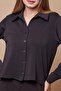Women's Stylish Lightweight Lycra Modal Fabric Collar Long Sleeve Side Slit Shirt(Jument for Pants 49 - 5