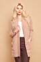 Shawl Collar Bat Pocket Long Sleeve Casual Oversize Light Lycra Knitwear Cardigan-Dark Beige