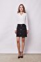 Women's Lycra-Free Stylish Fabric Collared Long Sleeve Short Shirt-Cream - 2