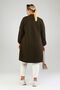 Women's Long Hijab Cardigan Ottoman Orgu Celik Khaki - 7