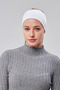 Women's Combed Cotton Stitch-Free Bandana Bonnet – Flexible Sports Hair Band – White - 4